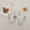 Stylish Newborn Pacifier Holder with Bear Rabbit Decorations Cloth Wood Pacifier Clip Gift for Baby Showers & Birthdays