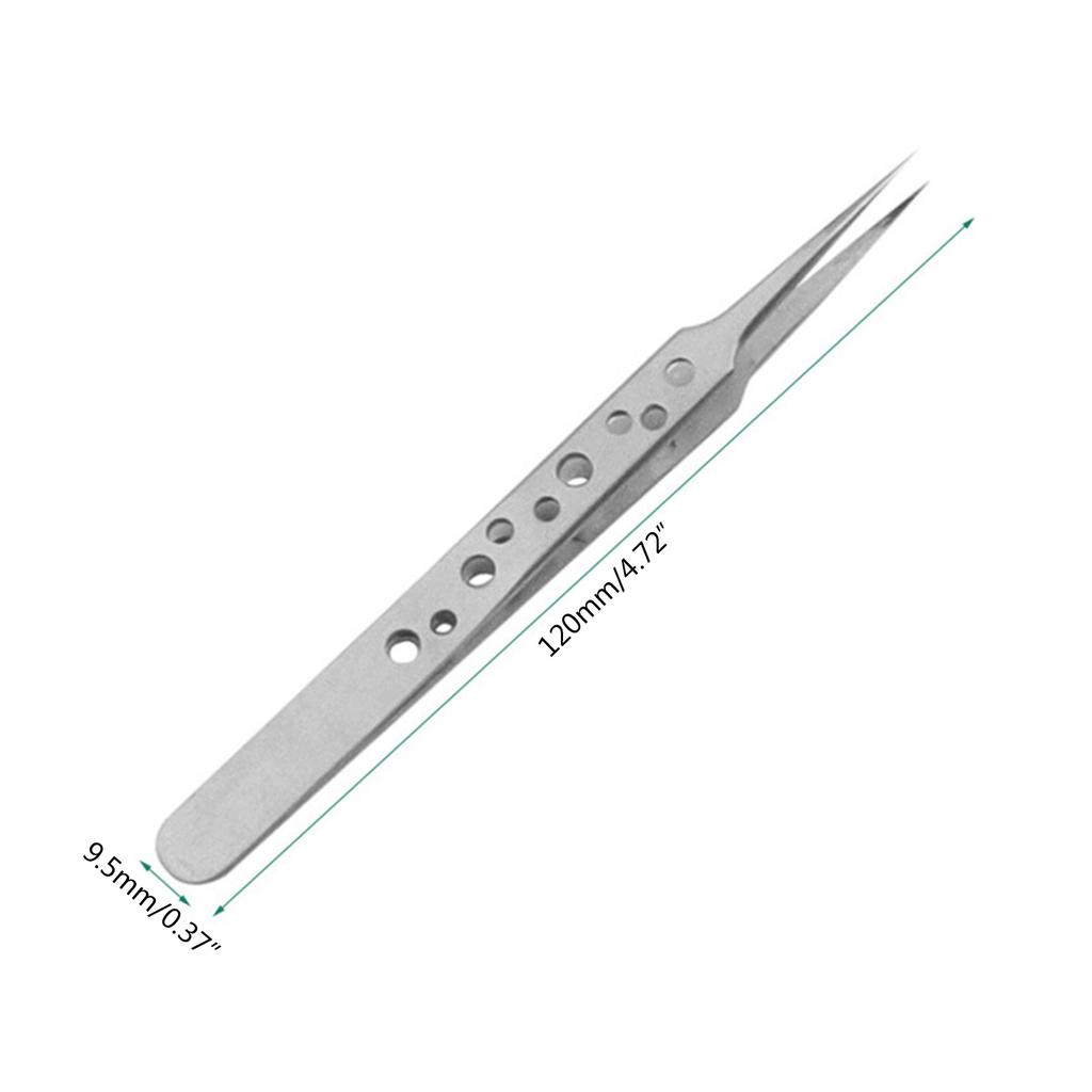 5x Anti-static ESD Stainless Steel Tweezers Maintenance Tools Industrial Precision Curved Straight Tweezers Repair Tools