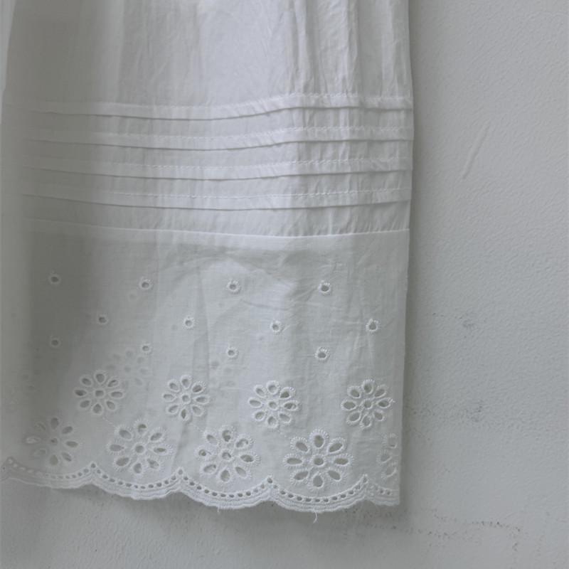 Spring 2026 Korean Style White Moonlight Cotton Midi Skirt