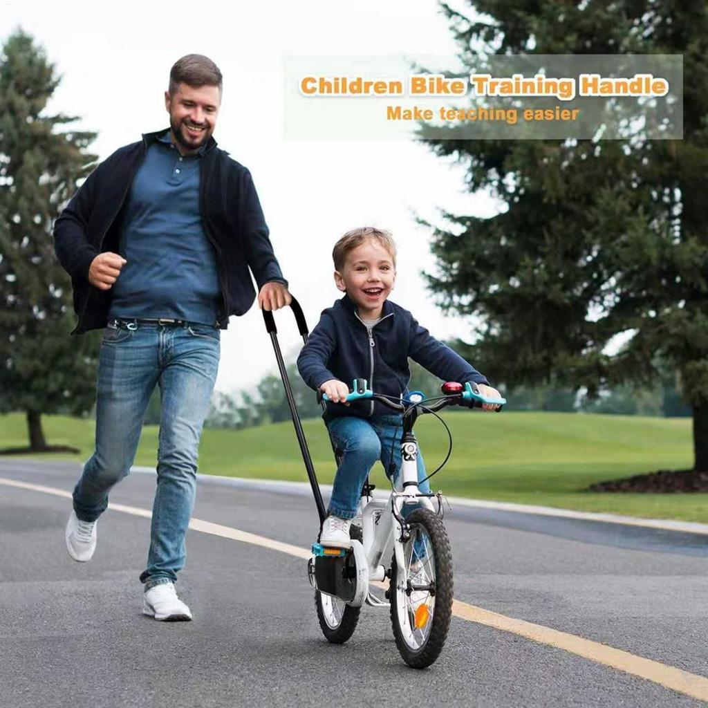 Bike Trainer Bike Training Balance Handle For Kids 4 Adjustable Height Teaching Riding Cycling Stick For 3-8 Year Olds Kids