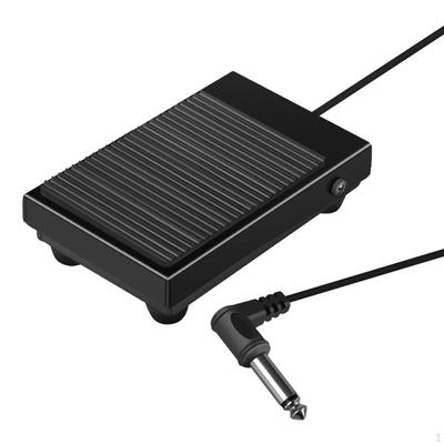 Piano Sustain Pedal 1/4'' (6.35mm) Jack Damper Foot Keyboard for Digital Pianos