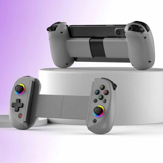 Wireless Game Controller for Android for iOS RGB Light 6-Axis Gyro Vibration Stretchable Tablet PC Gamepad Bluetooth-compatible Gaming Joystick