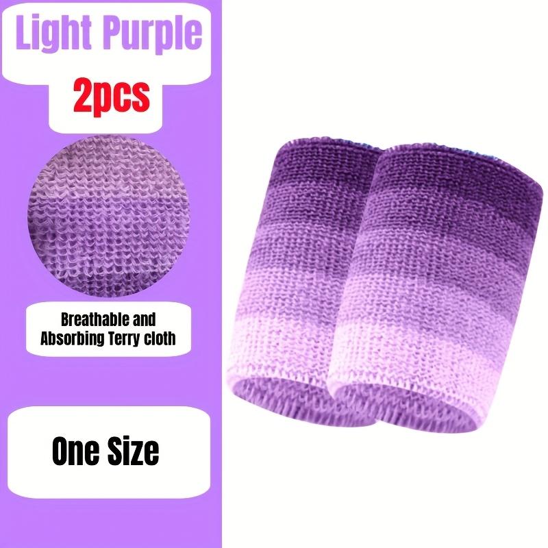 2pc Colorful Compression Wristbands,Absorbing Sweatbands,Elastic and Soft,Terry Cloth Comfortable for Men and Women  for Running