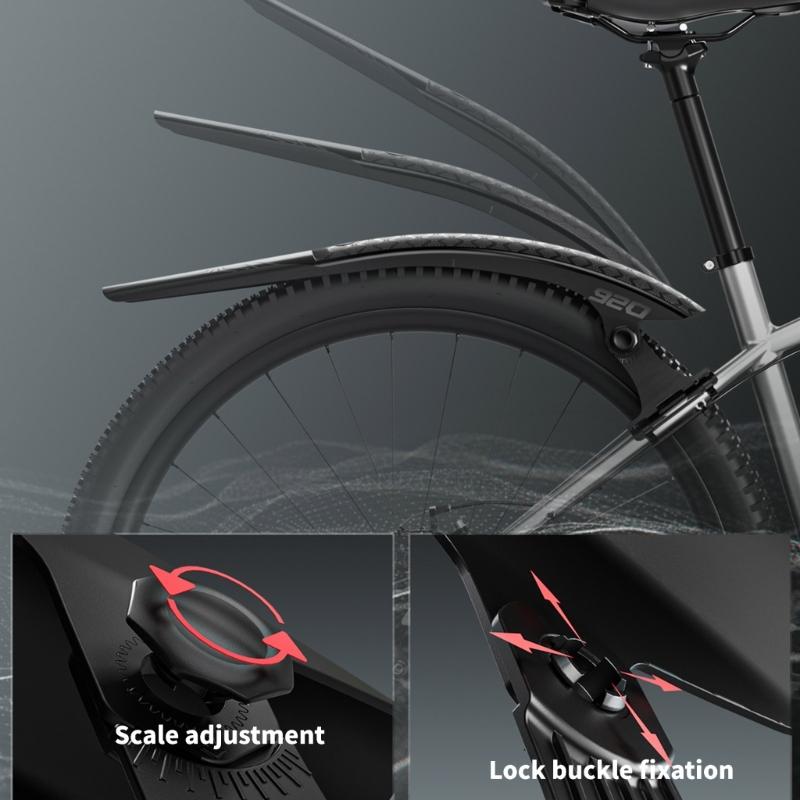Adjustable Road Bike Mudguard Front / Rear Mudguard Mountain Bike Mudguard Bike Mudguard Enduring Easily To Install