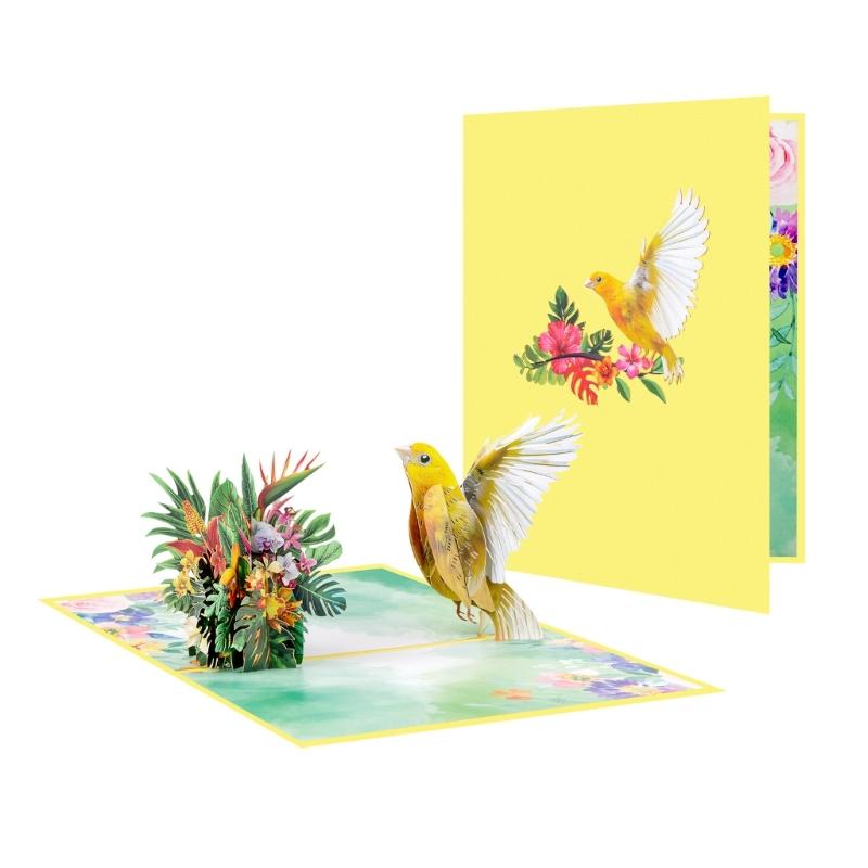 

Mother’s Day Greeting Card 3D Flower Bird Greeting Card with Envelope Handmade Mother’s Day Card for Mother Teacher 1