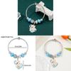 Doraemon Kristallperlenarmband mit Karte Cartoon-Anhänger zum Verschenken
