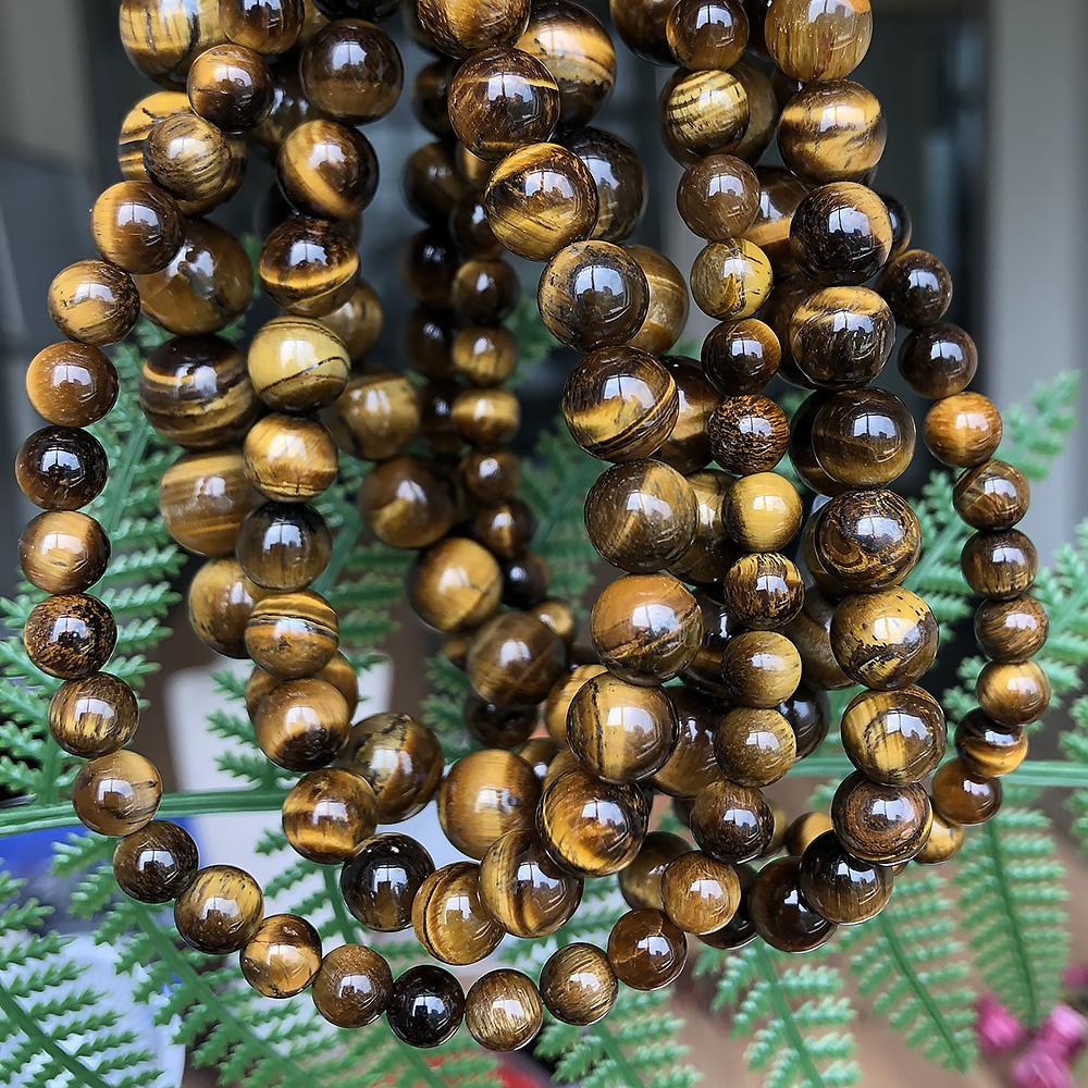 Natural Yellow Tiger Eye Stone Beads Round Loose Spacer Beads For Jewelry Making Diy Bracelet Necklace 4/6/8/10/12mm 15inch