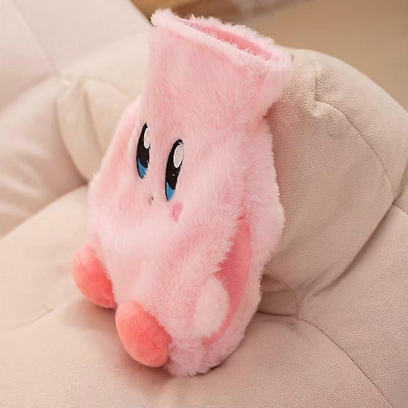 Cartoon Kirby Rubber Water-filled Hot Water Bottle Autumn and Winter Plush Hand Warmer Bag Can Be Inserted