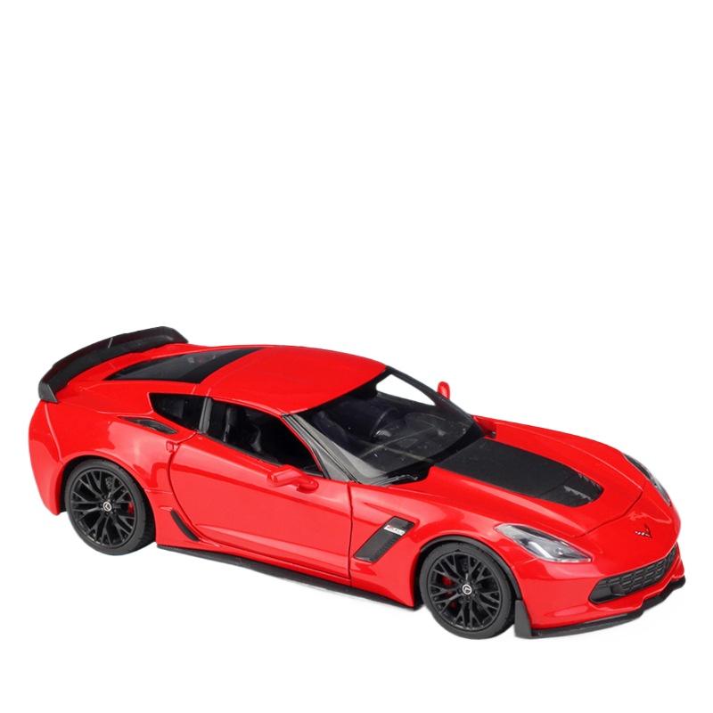 

WELLY 1/24 2017 Chevrolet Corvette Z06 Alloy Scale Car Model Diecast Metal Static Collection Children Toy Car Vehicles Gifts красный