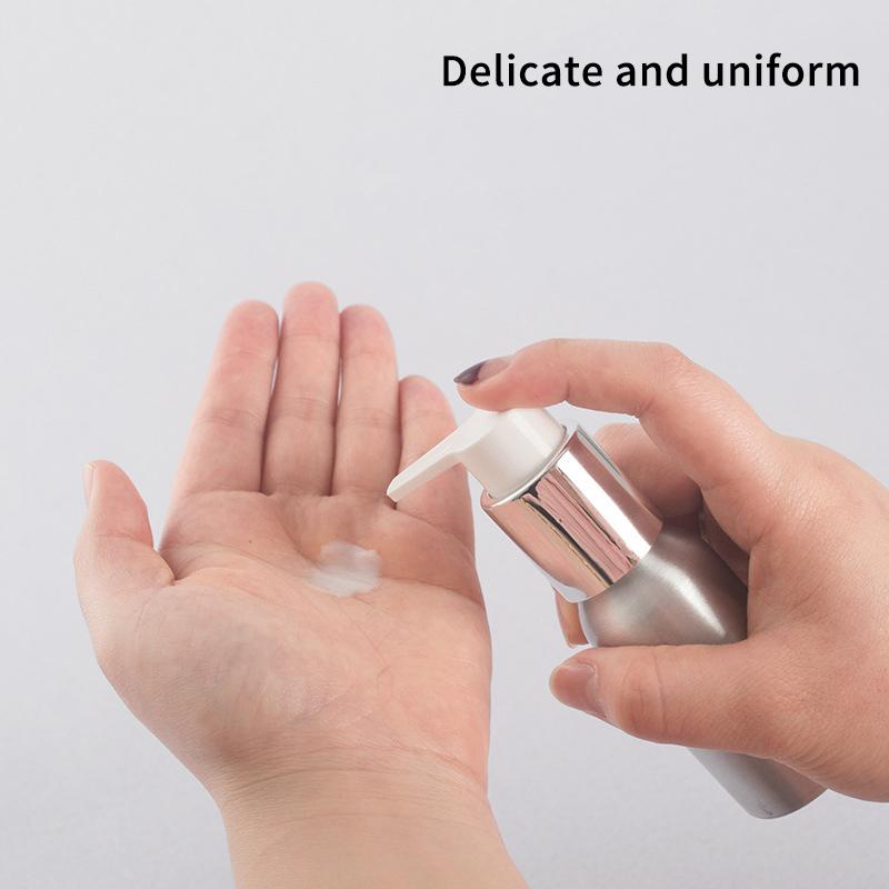 40-200Ml Aluminum Pump Bottle High Quality Lotion Pump Shampoo Lotion Pump Refillable Bottle Liquid Dispenser Travel Container