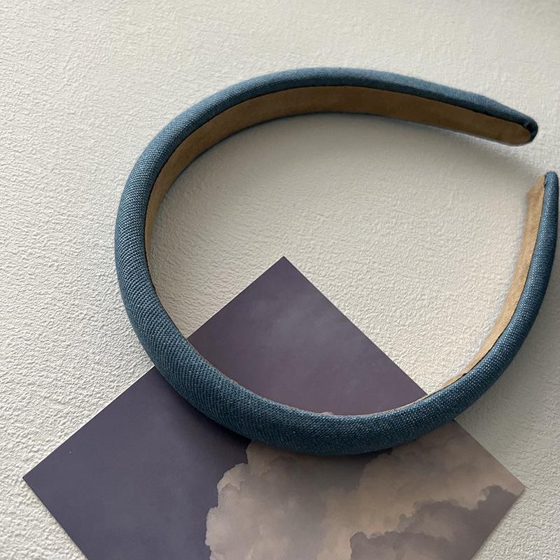 1.5/2/3CM Fashion Women's And Girls Denim Cloth Headband with Sponge Padding for Ladies Daily Hair Hoops Accessory
