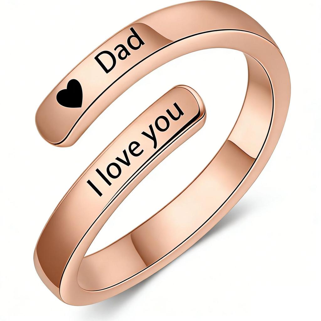 Twisted Jewellery for Men | “I Fucking Love You” Open-front Ring for Women | Letter Jewellery | Engraved Stainless Steel Ring