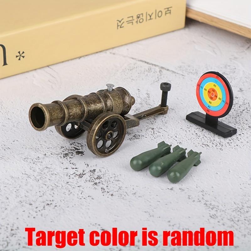 

1pc Fireable Mini Cannon Model: Military Weapon Replica Tabletop Decoration - A Unique Shooting Sports Toy & Collectible Gift!