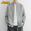 Jeep Men's American-Style Relaxed Knit Zip-Up Cardigan