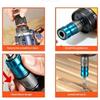 M10 Drill Bit Adapter 1/4Inch Hex Holders and Quick Changes Sleeve, Alloy Steel Accessory Converters for Assembly, Maintenance and Fastening Tasks
