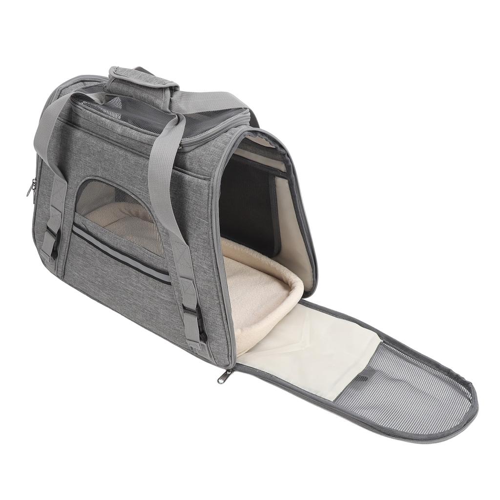 Geantă Transport Câine Capacitate Mare Respirabilă Multifuncțională cu Laterale Moi Transportor Călătorie Animale de Companie pentru