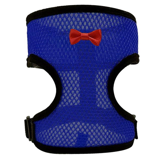 

Дышащий куриный жилет с бантом, поводком и сетчатым ошейником Extra Small