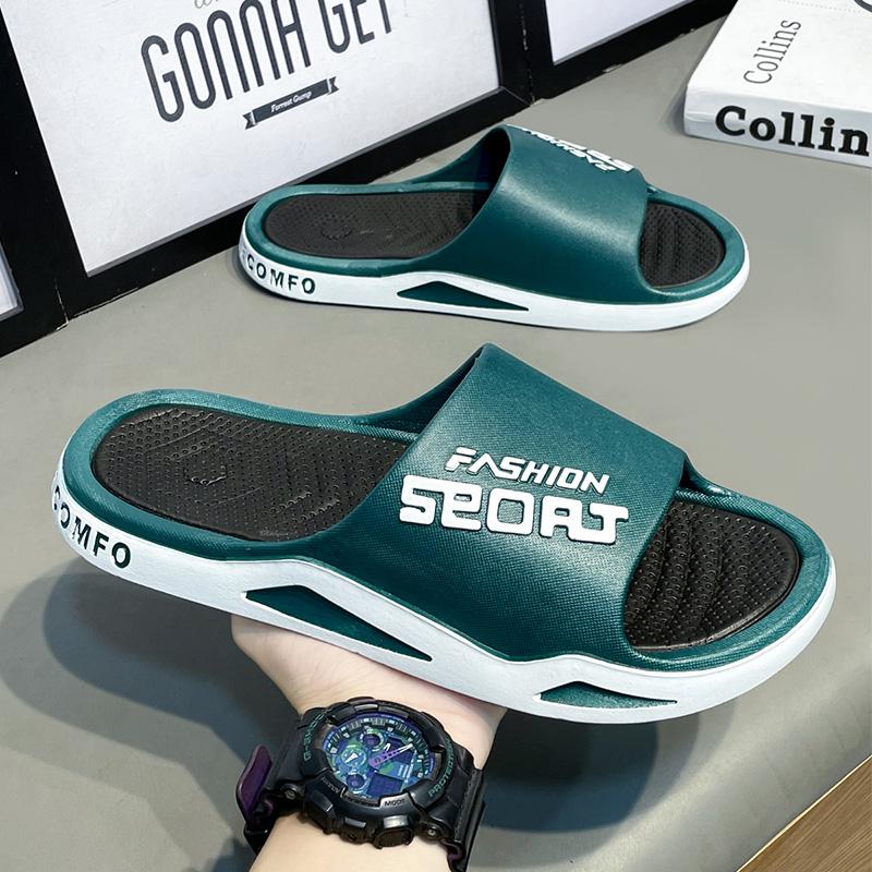 Fashion&Sports Men's Summer Slippers Anti-slip PVC Durable Slipper Outdoor Beach Flip Flops for Men Household Comfortable Shoes