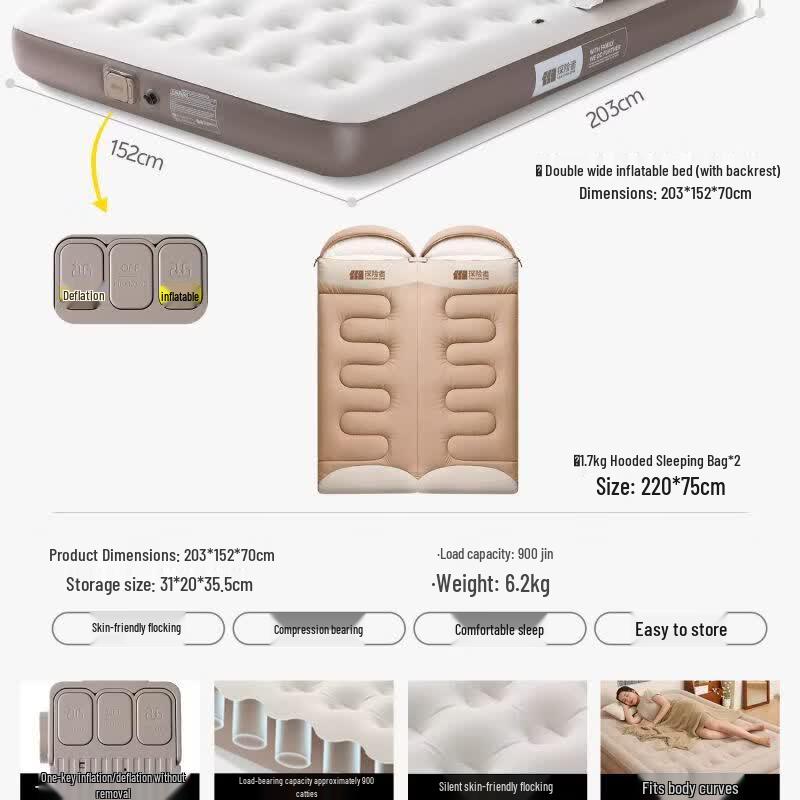 Explorer Automatic Inflatable Camping & Home Air Mattress
