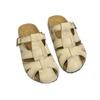 Beach slippers 2025 summer new thick-soled half-pack shoes casual wear retro hollow half-drag cool slippers