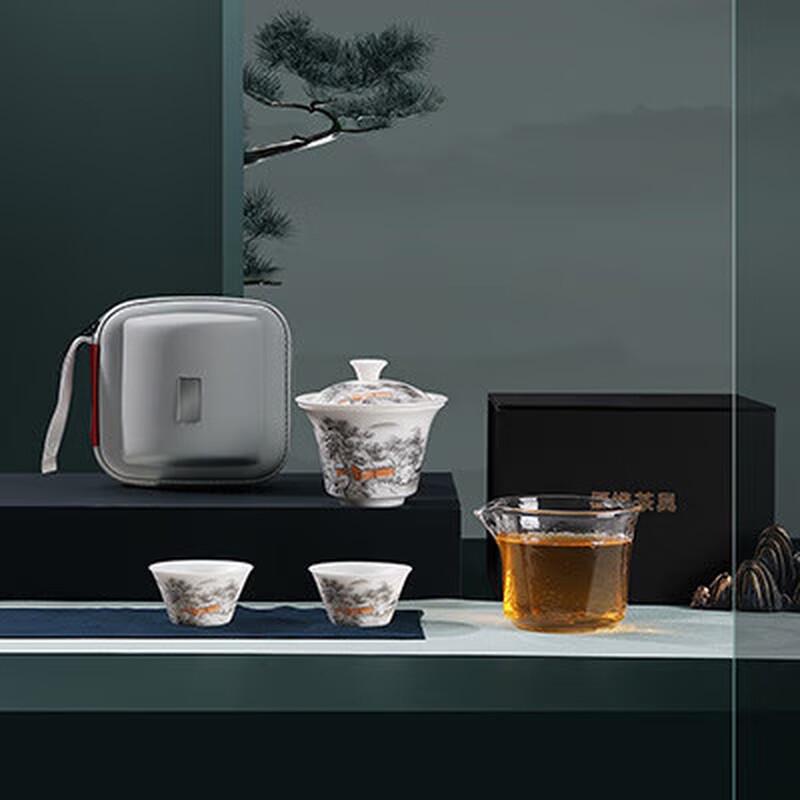 Chaxun Unglazed Mutton Fat Jade Porcelain Tea Set