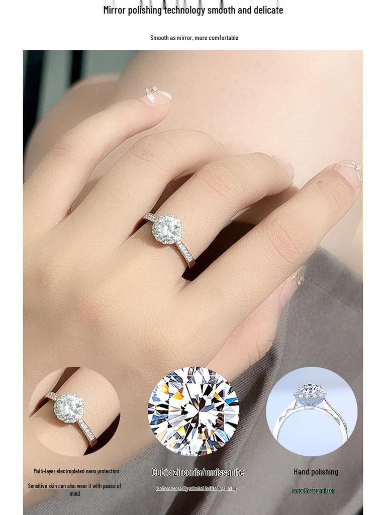 Dazzling Moissanite Flower Ring - 1.0ct, D Color, Eight Hearts & Arrows, S925 Silver with Pave Diamonds.
