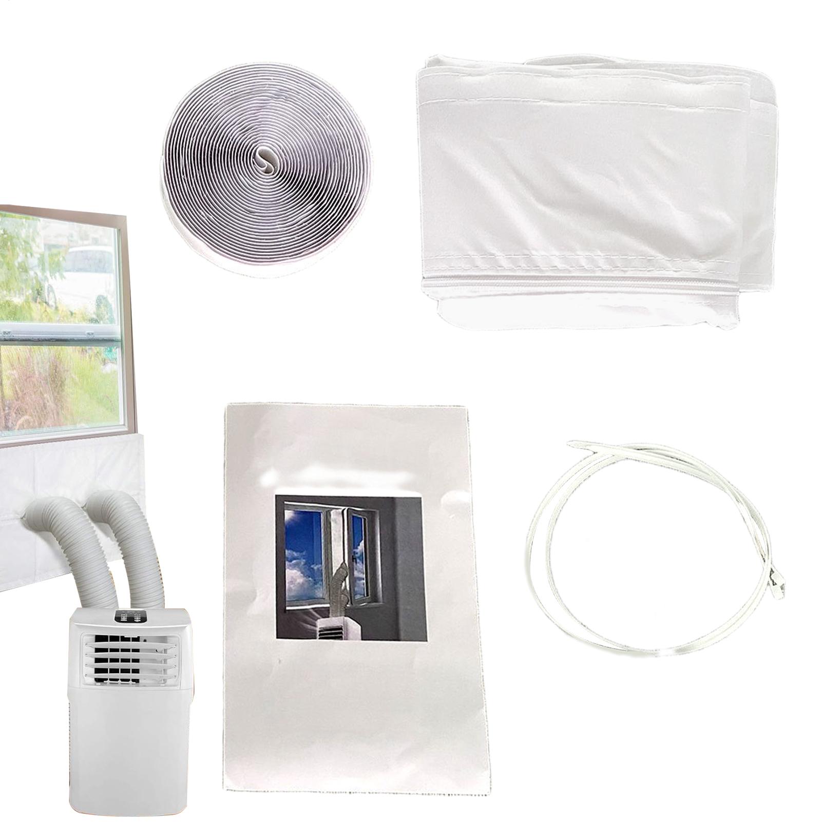 

Portable Air Conditioning Window Vent Kit 400CM AC Window Sealing Cloth 2 Zipper Doors Prevent Air Backflow And Keep Cool CN