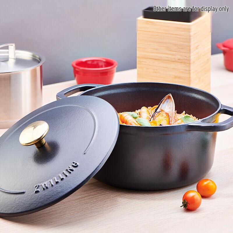 

ZWILLING Black Enamel Cast Iron Pot, 24cm