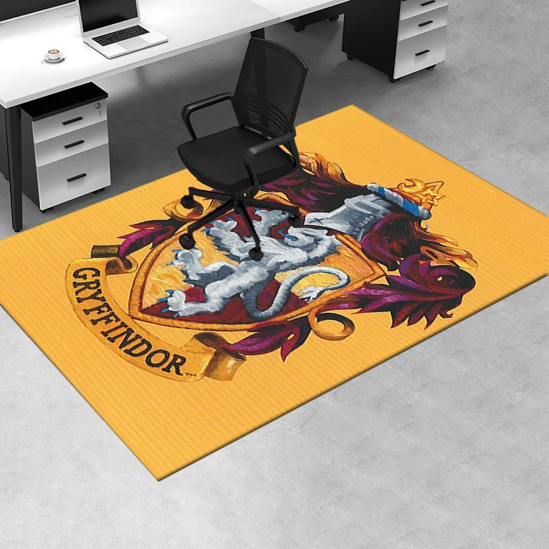 

Gryffindor Crest Wall Decal Harry Potter Decor Hogwarts Room Sticker Office Mat Home Decor Office Desk Chair Rugs Chair Carpet for office Ch 60cm by 90cm