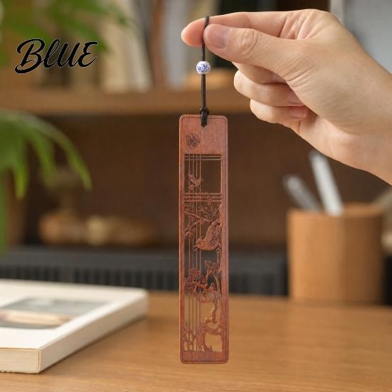 Smooth Insertion Bookmark Rosewood Bookmark Plum Orchid Bamboo Chrysanthemum Carved Classic Elegant Book