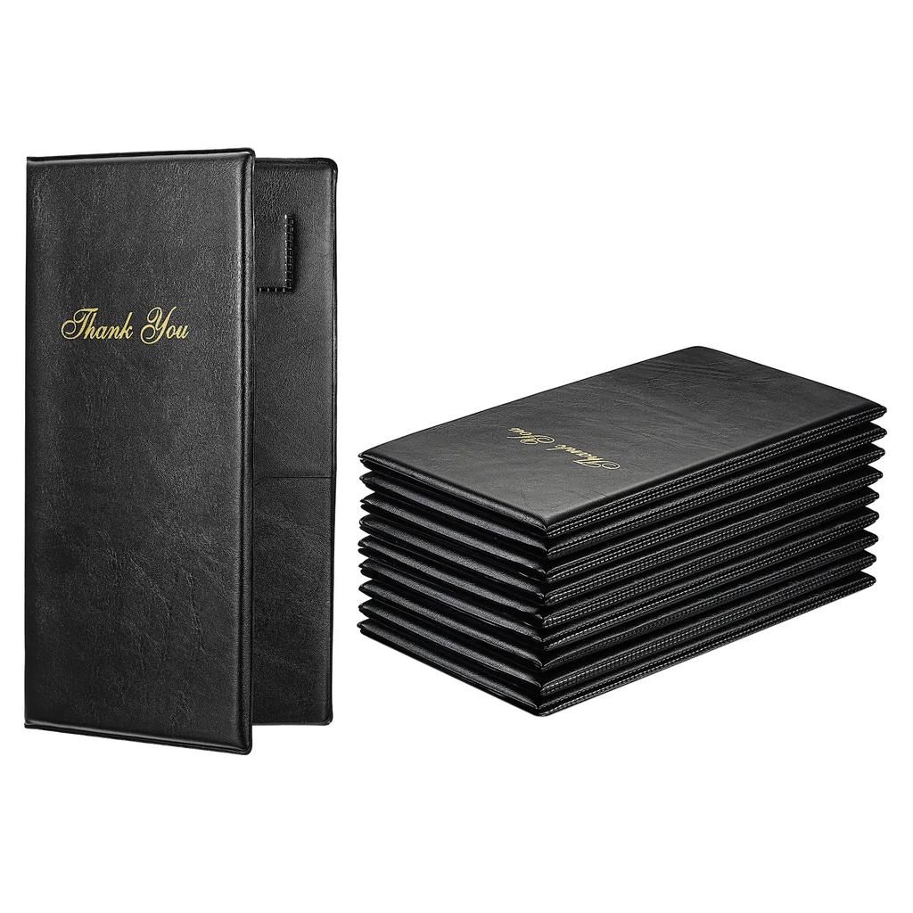 1/2/3Pcs PU Check Folder Guest Check Card Holder Restaurant Check Presenters Guest Bill Server Menu Folder Checkbook Organizer