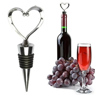 Heart-Shaped Red Wine Bottle Stopper Champagne Wine Stopper Wine Preserver Wedding Gifts Wine Stopper Bar Accessories