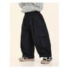 Boys Kids Loose Casual Solid Korean Style Long Trousers For Spring Autumn