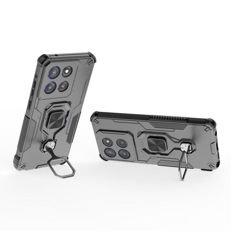 For Motorola Edge 60 Stylus 5G Phone Case WANLONFENG PC TPU Back Cover Kickstand with Tempered Glass