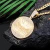 Iced Out Last Supper Shape Pendant Match 13mm Shiny Miami Cuban Link Chain Creative Stylish Hip Hop Style For Men and Women Gift