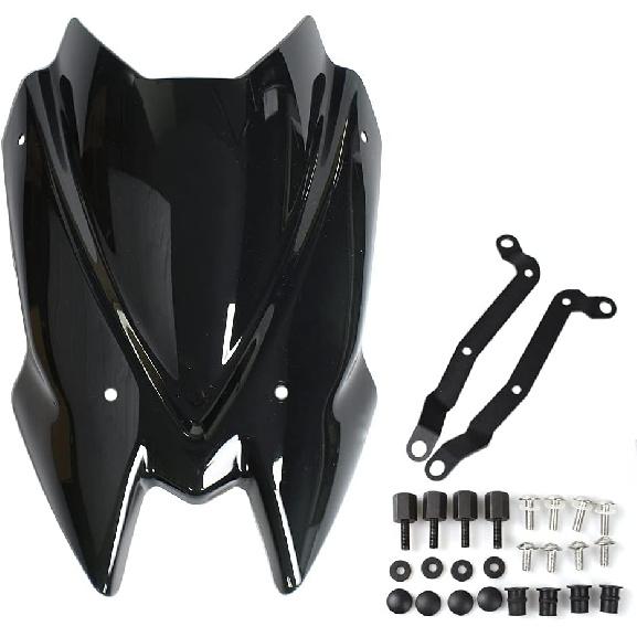 Motorcycle Windshield Wind Deflector Windscreen Front Flyscreen Fairing fit for Ka-wa-sa-ki Z900 Z-900 Z 900 Accessories 2020 2021 2022 2023 (Dark
