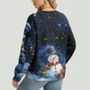 Women's Casual And Fashionable Christmas Print Long-Sleeved Top