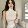 Stylish Women's Summer Turtleneck Camisole - Knitted Sleeveless Top