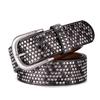Western Rivet Design Rhinestone PU Leather Women Belt Fashion Jeans Causal Pants Belt for Ladies