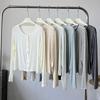 Acetate Acetate Linen Cardigan Linen Striped Top Simple Silk Lyocell Cardigan For Women