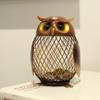 1pc Owl Animal Shaped Coin Bank Money Bank Coin Jar Rustproof Handmade Metal Painted Home Decor Cartoon Retro Gift