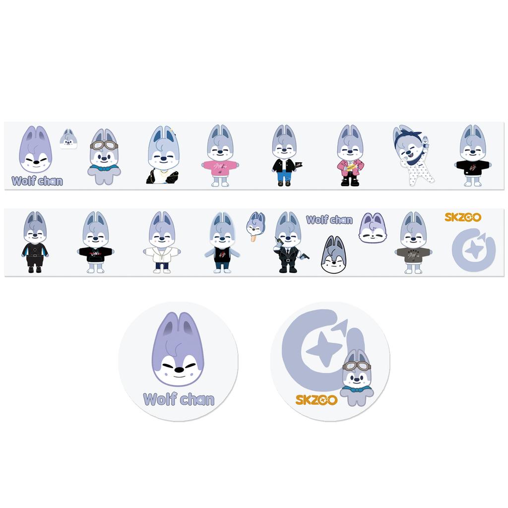 Stray Child Huang Xuanchen Animation Image And Paper Tape Skzoo Cute Hand Account Sticker Hand Account For Kids