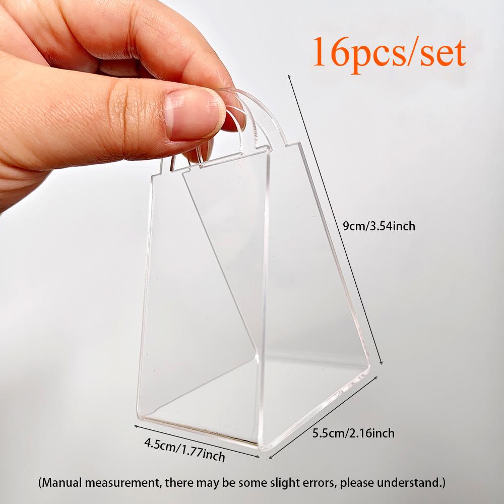 

16pcs/set Portable Acrylic Gift Box, Transparent Small Jewelry Storage Display Boxes, Mother s Day Valentine s Day Surprise Gift Model 01, 16pcs