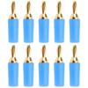 10PCS J.10007 2.5mm Brass Banana Plug Gold Plated Banana Plug Connector Instrument Test Plug
