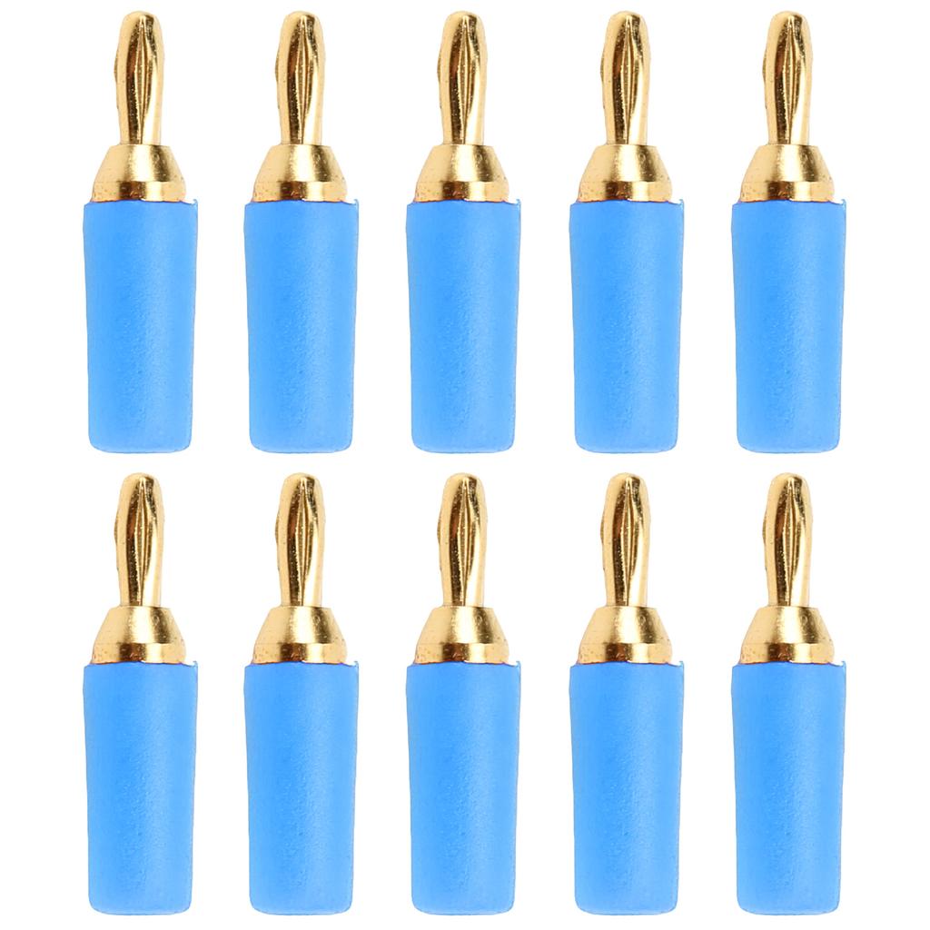 10PCS J.10007 2.5mm Brass Banana Plug Gold Plated Banana Plug Connector Instrument Test Plug