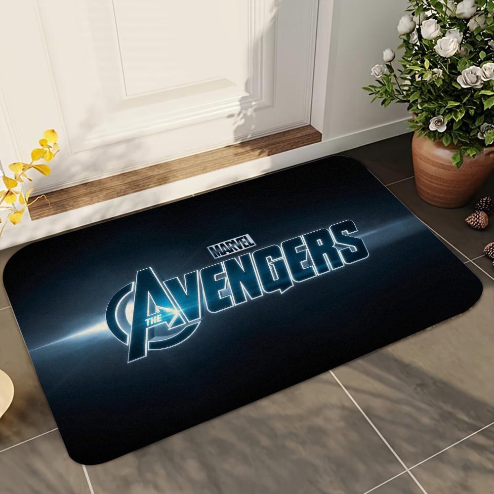 1pc Hot Movie Marvels Logo Bathroom Absorbent Mats Anti-Slip Mats Home Decor Supplies Carpets Home Kitchen Floor Mats