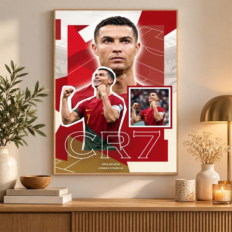 Cristiano Ronaldo Diamond Painting Kit 5D Full Drill DIY Diamond Mosaic Wall Art Home Decor
