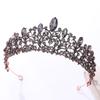 Barock Krone Lila Schwarz Retro Kleid Krone Kristall Diamant Braut Tiara Hochzeit