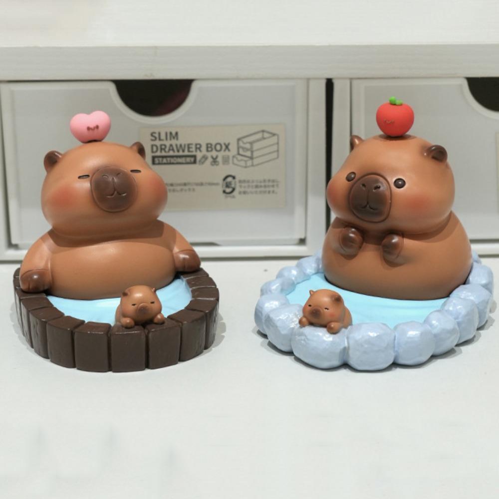

PVC Doll Capybara Mobile Phone Stand Support Capybara Cell Phone Bracket Desktop Ornaments style 2