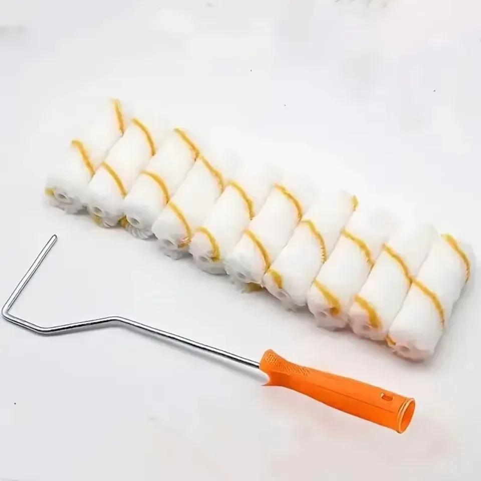 11pcs Paint Roller Kit ,Thumb Roller Core Small Corner Latex Paint Roller Core Small Roller Bracket Polyester Blend